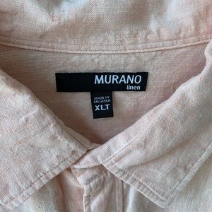 Murano XLT Long Sleeved Linen Shirt - Peach Color